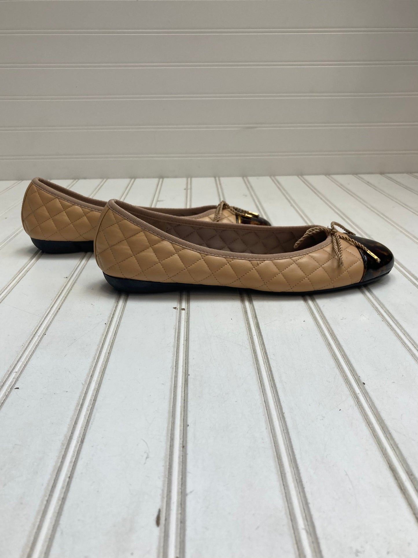 Brown & Cream Shoes Flats Paul Mayer, Size 7.5
