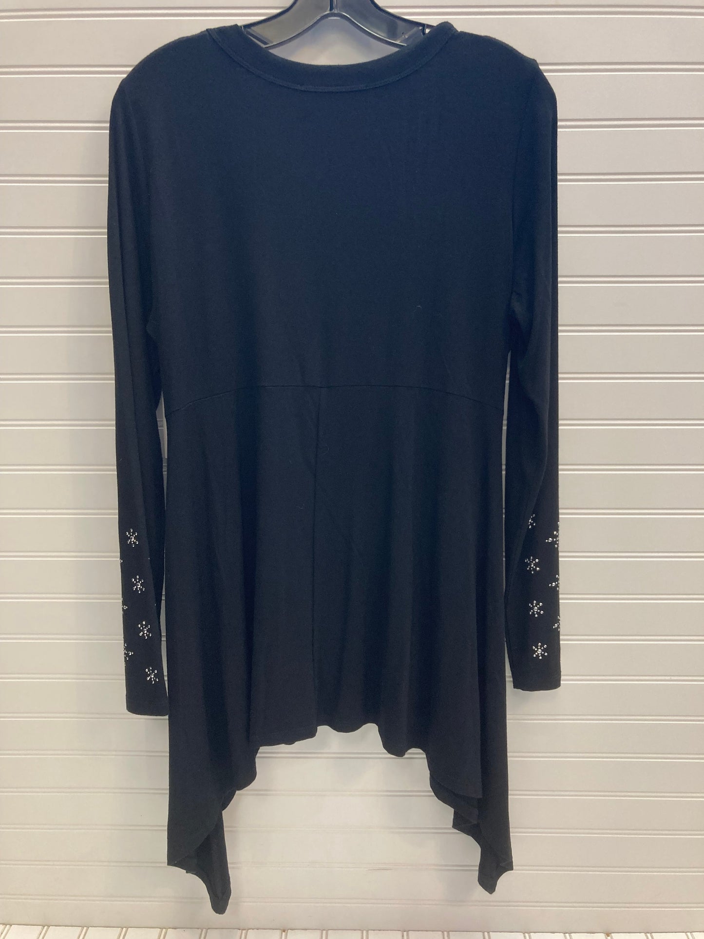 Black & Silver Tunic Long Sleeve Karen Kane, Size L