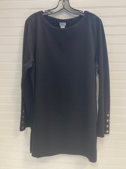 Black Tunic Long Sleeve Chicos, Size Xl