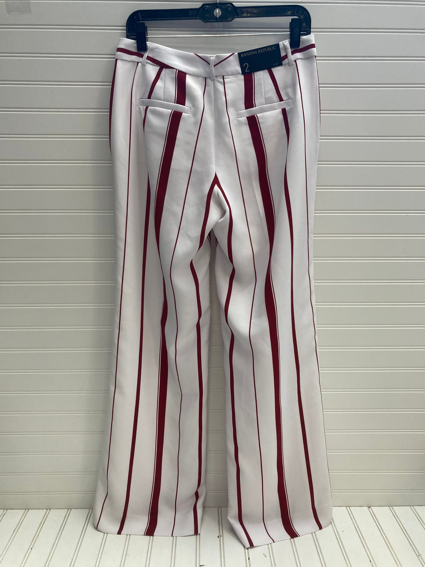 Red & White Pants Wide Leg Banana Republic, Size 2