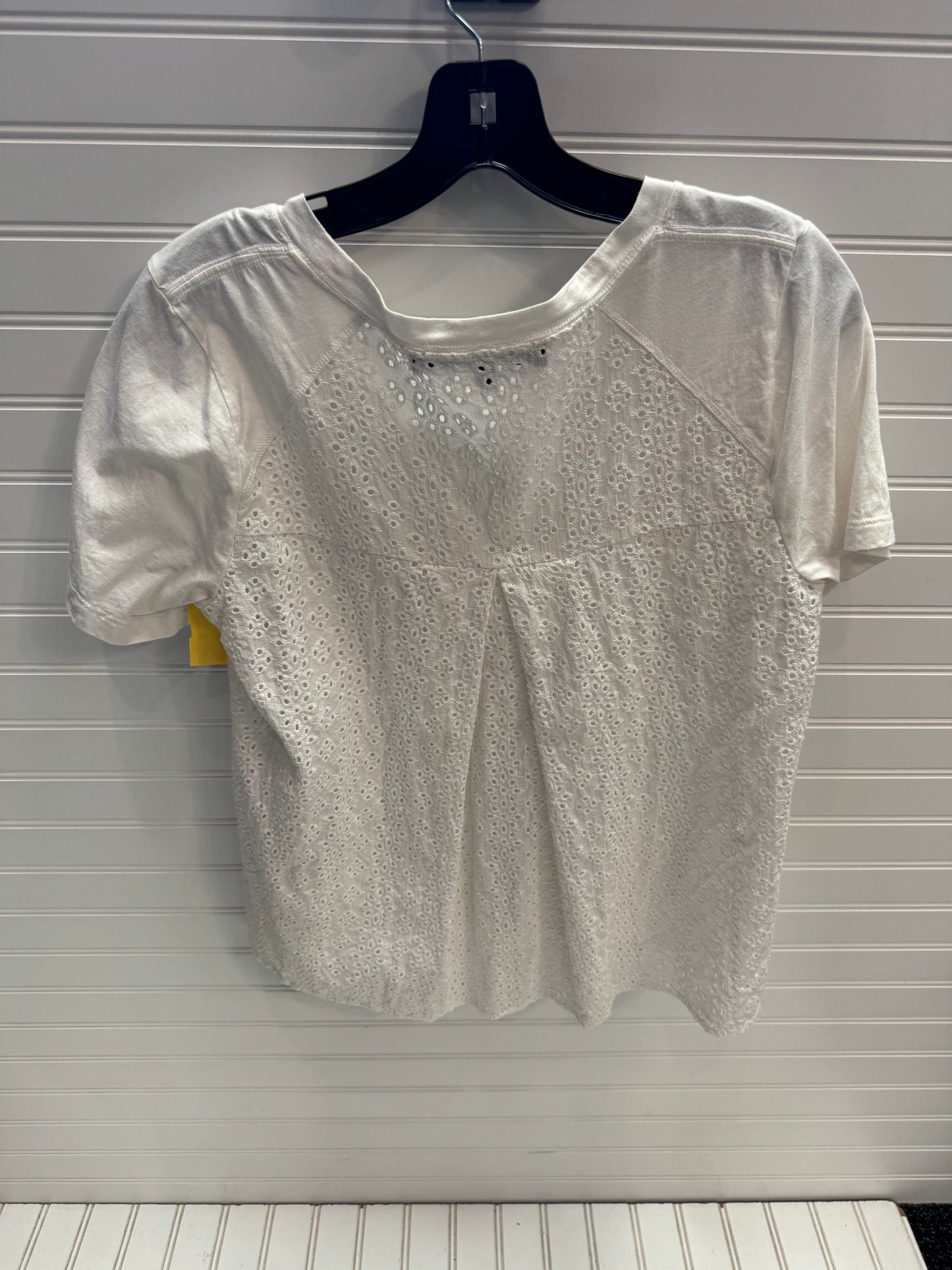 Top Short Sleeve By Veronica Beard In White, Size: M