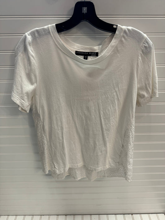 Top Short Sleeve By Veronica Beard In White, Size: M