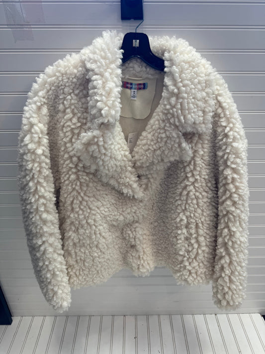 Jacket Faux Fur & Sherpa By Urban Outfitters In White, Size: M