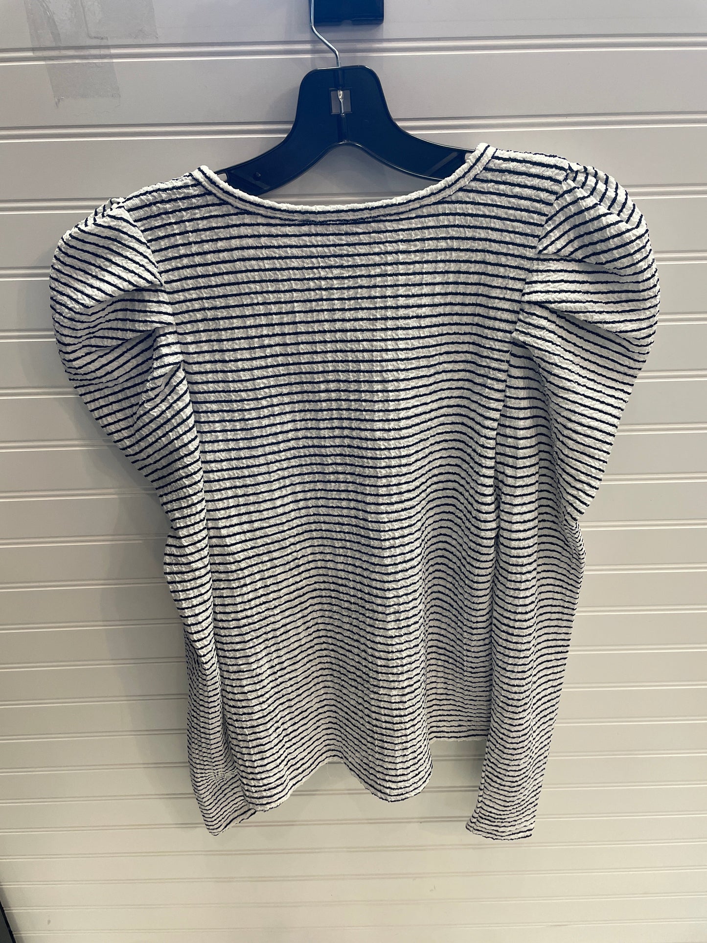 Top Long Sleeve By Loft In Blue & White, Size: Sp