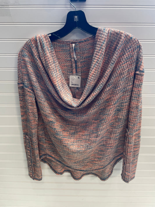 Top Long Sleeve By Free People In Blue & Orange, Size: Xs