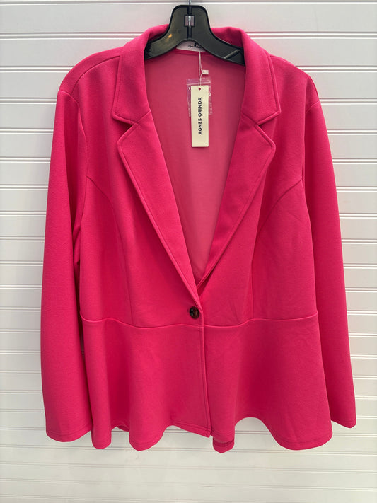 Blazer By Agnes Orinda In Pink, Size: 2x