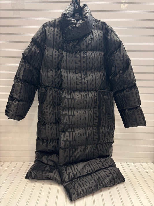 Coat Puffer & Quilted By Rains In Black, Size: S