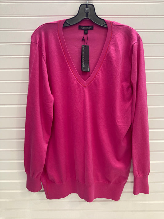 Top Long Sleeve By Banana Republic In Pink, Size: Xl