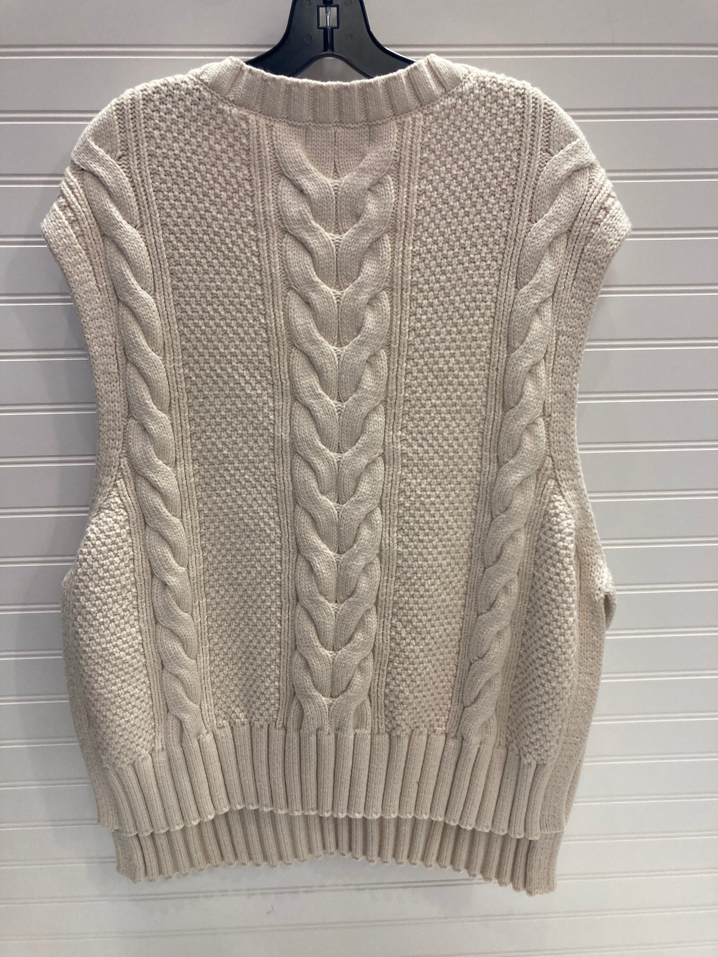 Vest Sweater By Banana Republic In Cream, Size: Xxl