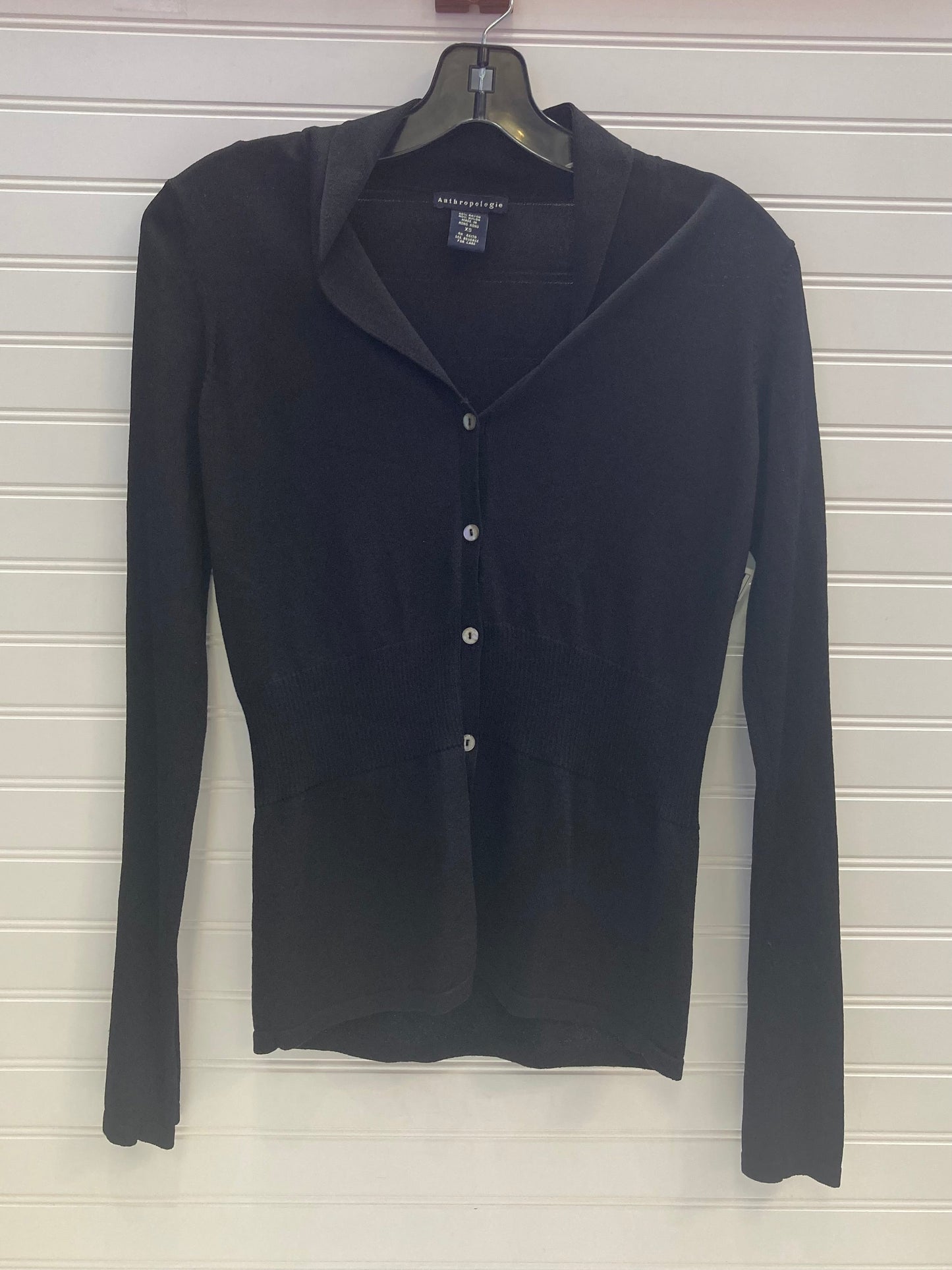 Black Sweater Cardigan Anthropologie, Size Xs