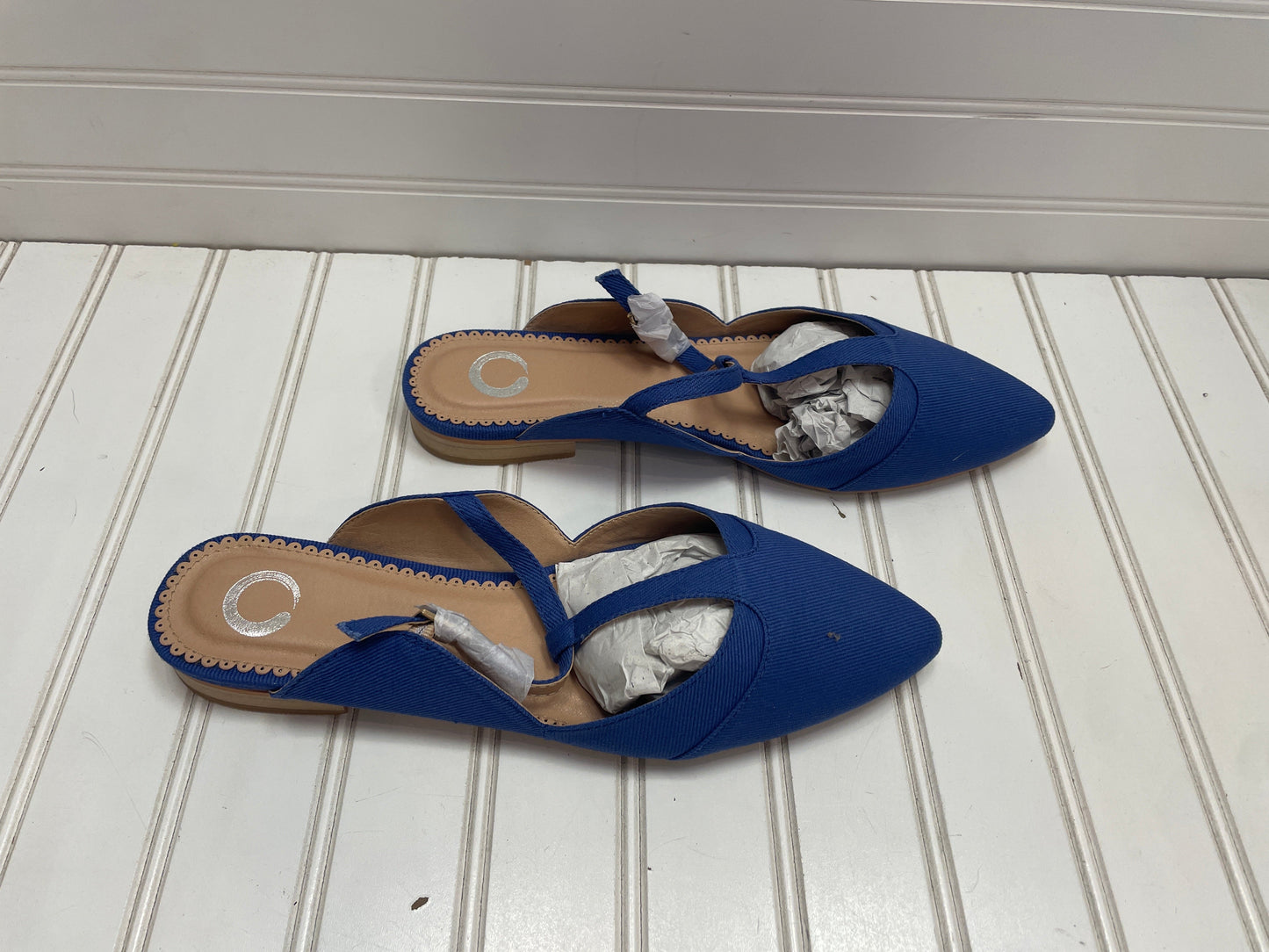 Blue Shoes Flats Journee, Size 10