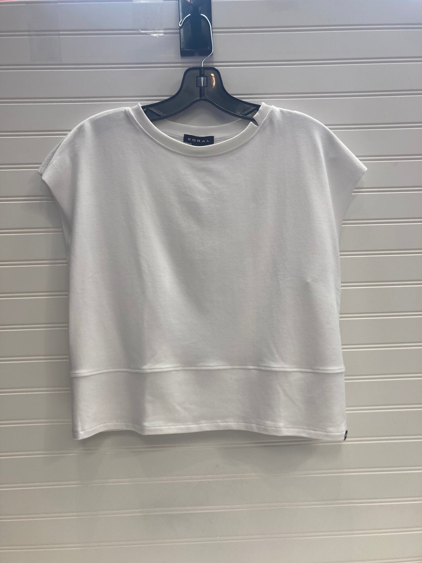 White Athletic Top Short Sleeve Koral, Size M