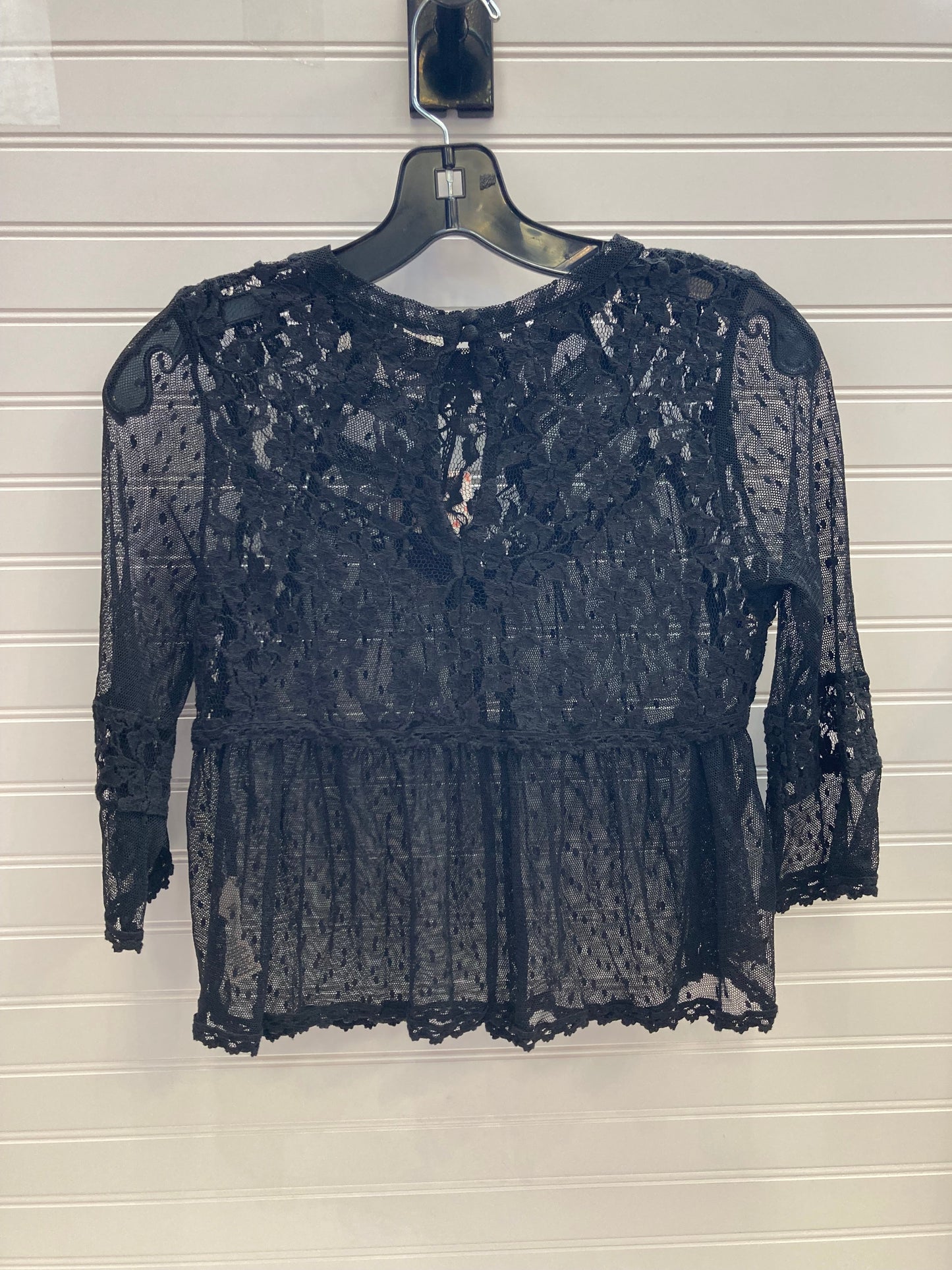 Black Top 3/4 Sleeve Free People, Size Xs