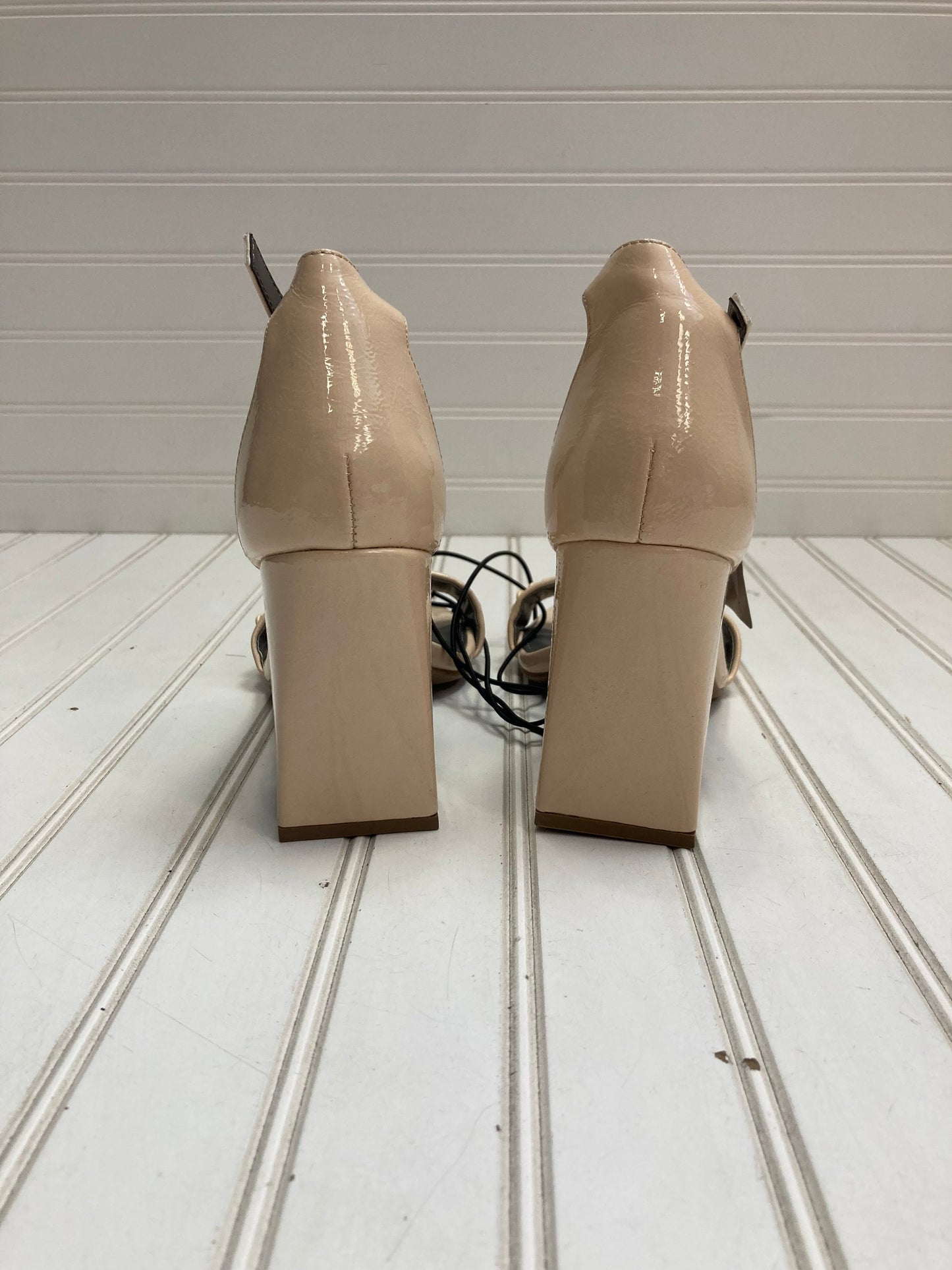 Beige Sandals Heels Block Worthington, Size 10