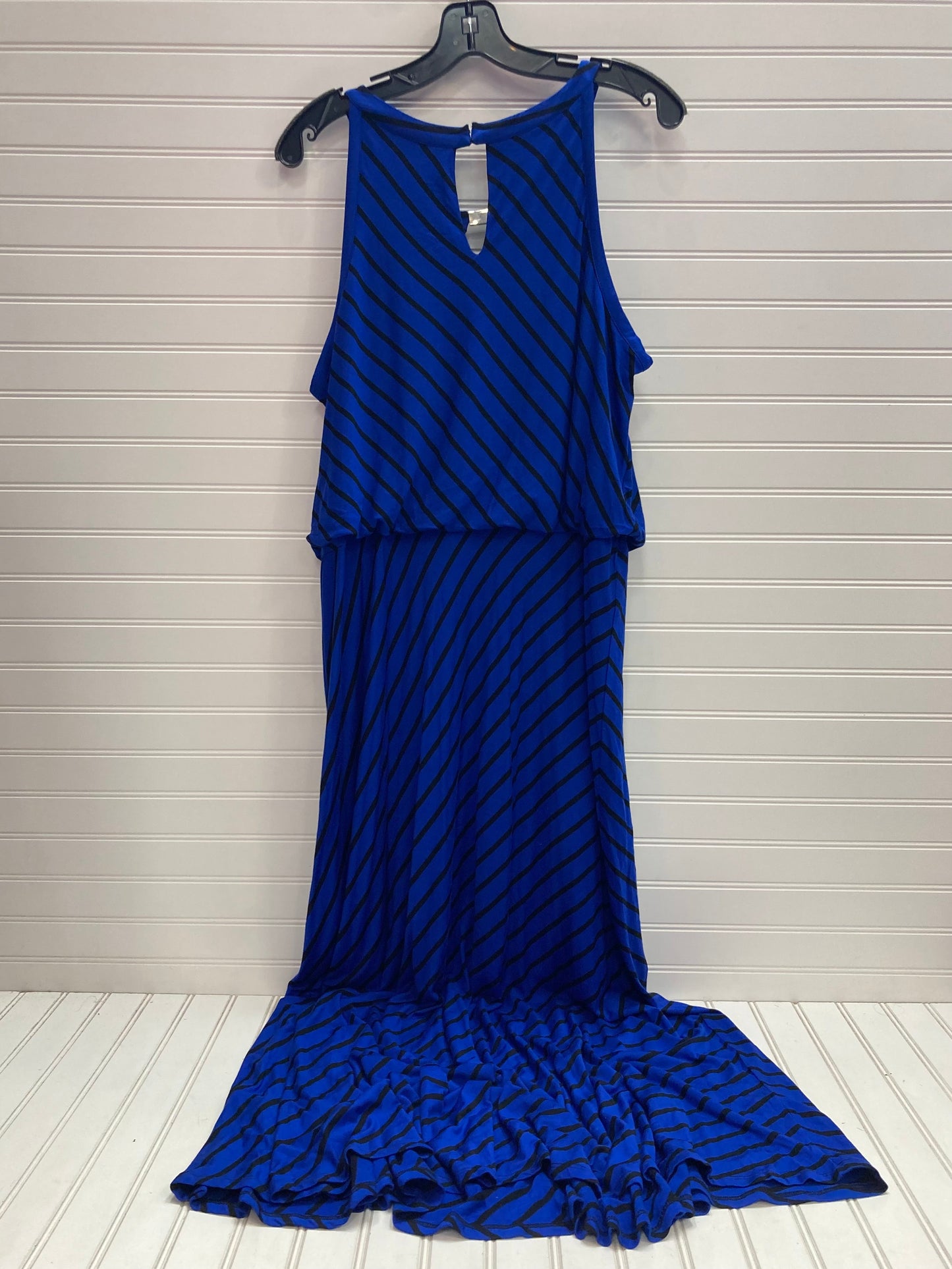 Black & Blue Dress Casual Maxi Calvin Klein, Size 1x
