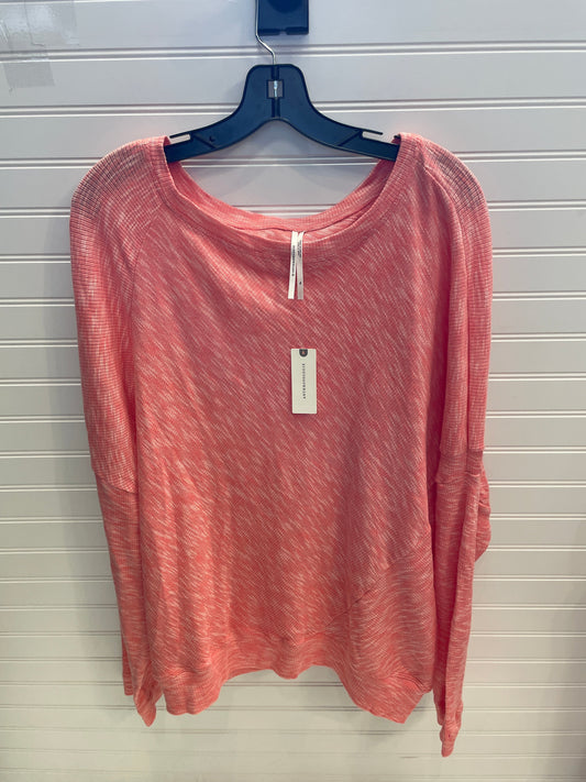 Top Long Sleeve By Anthropologie In Pink, Size: Xl