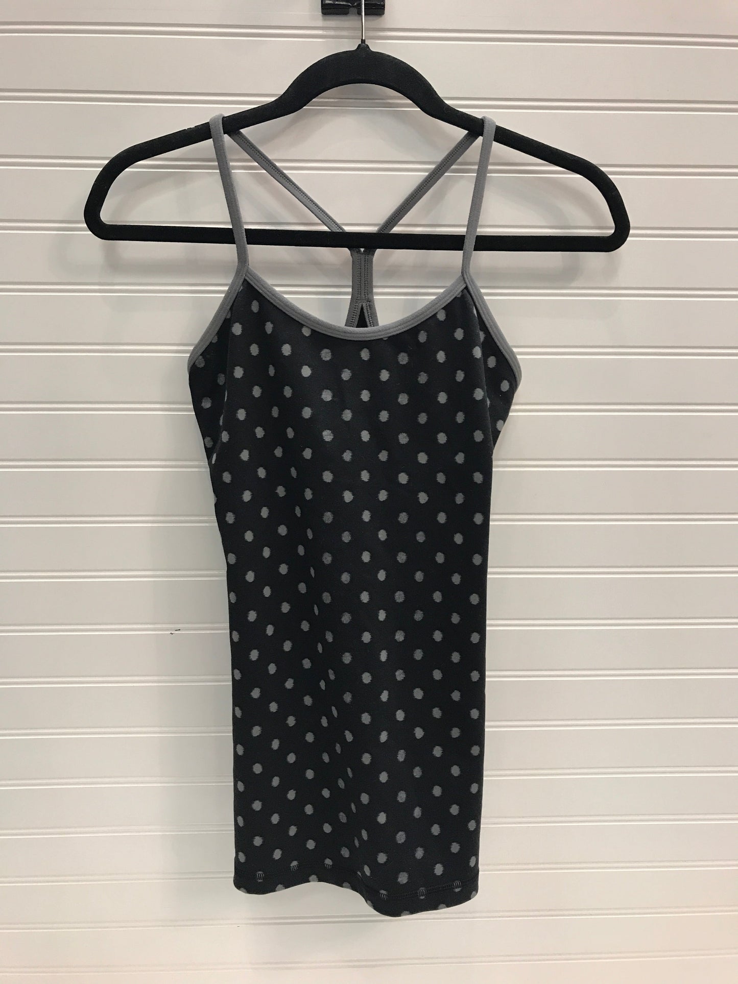 Athletic Tank Top By Lululemon In Black & Grey, Size: 4