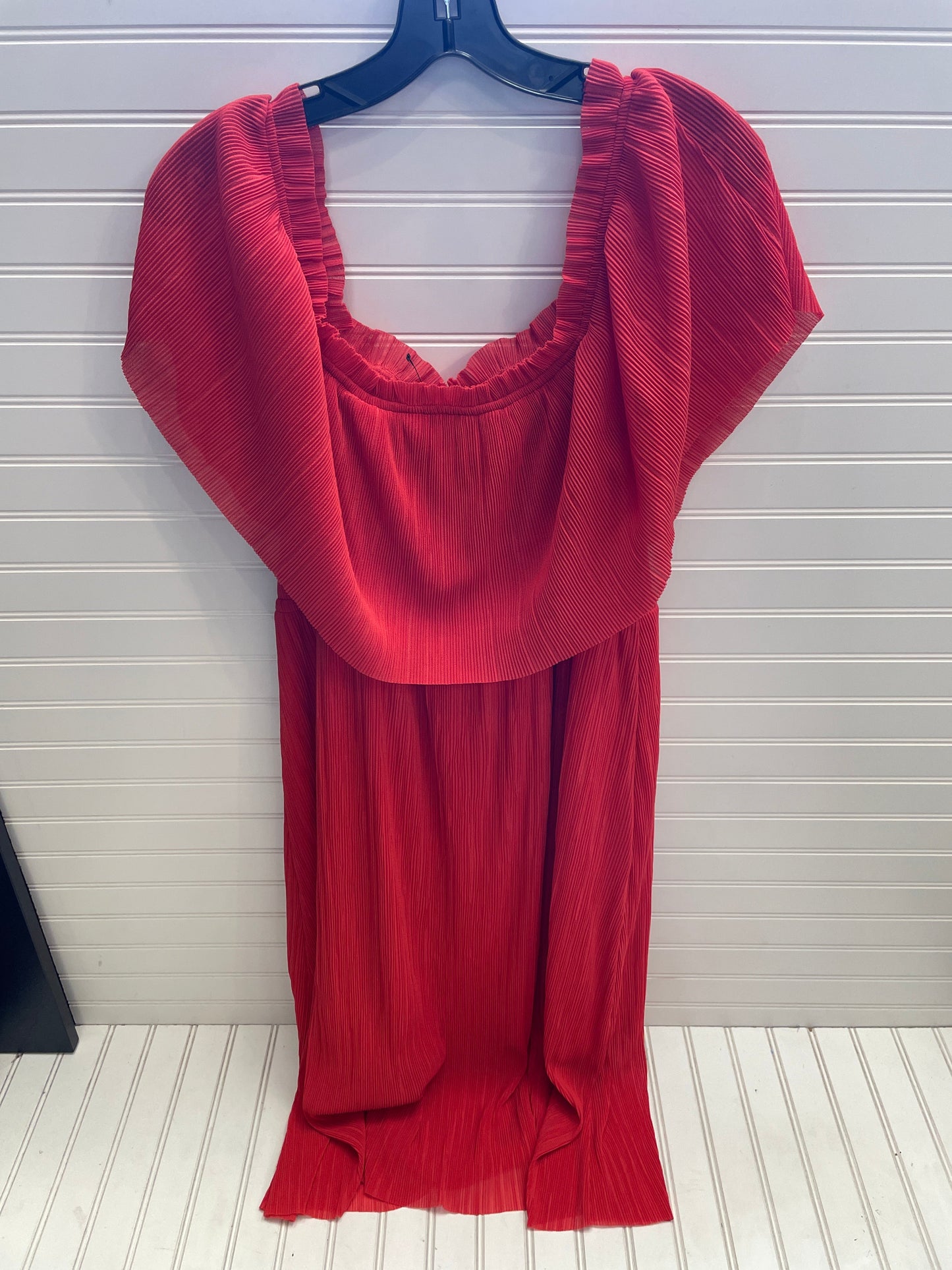 Dress Party Midi By Express In Red, Size: L