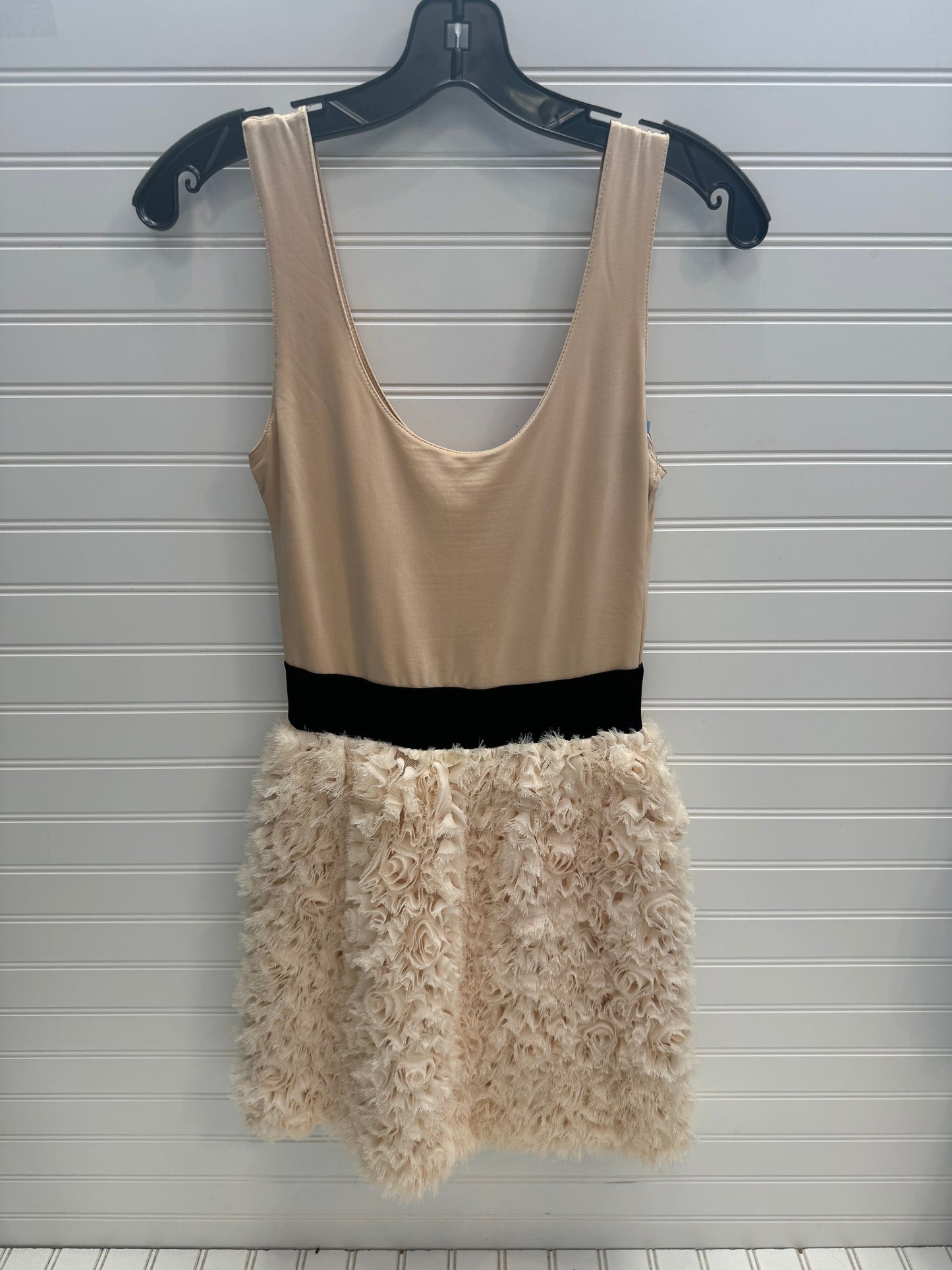 Dress Party Short By Zara Basic In Black & Tan, Size: S