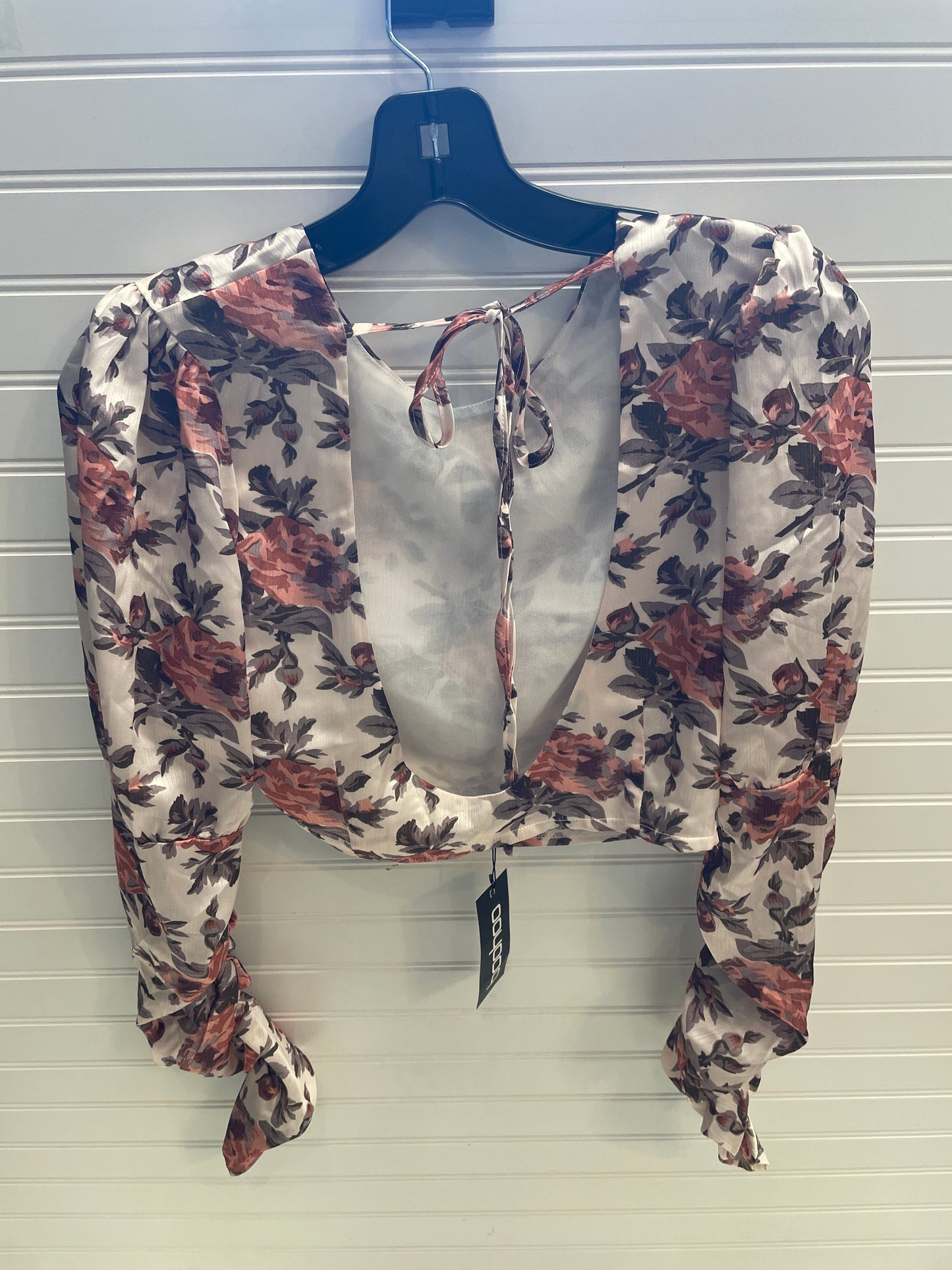 Top 2pc Long Sleeve By Boohoo Boutique In Floral Print, Size: 8