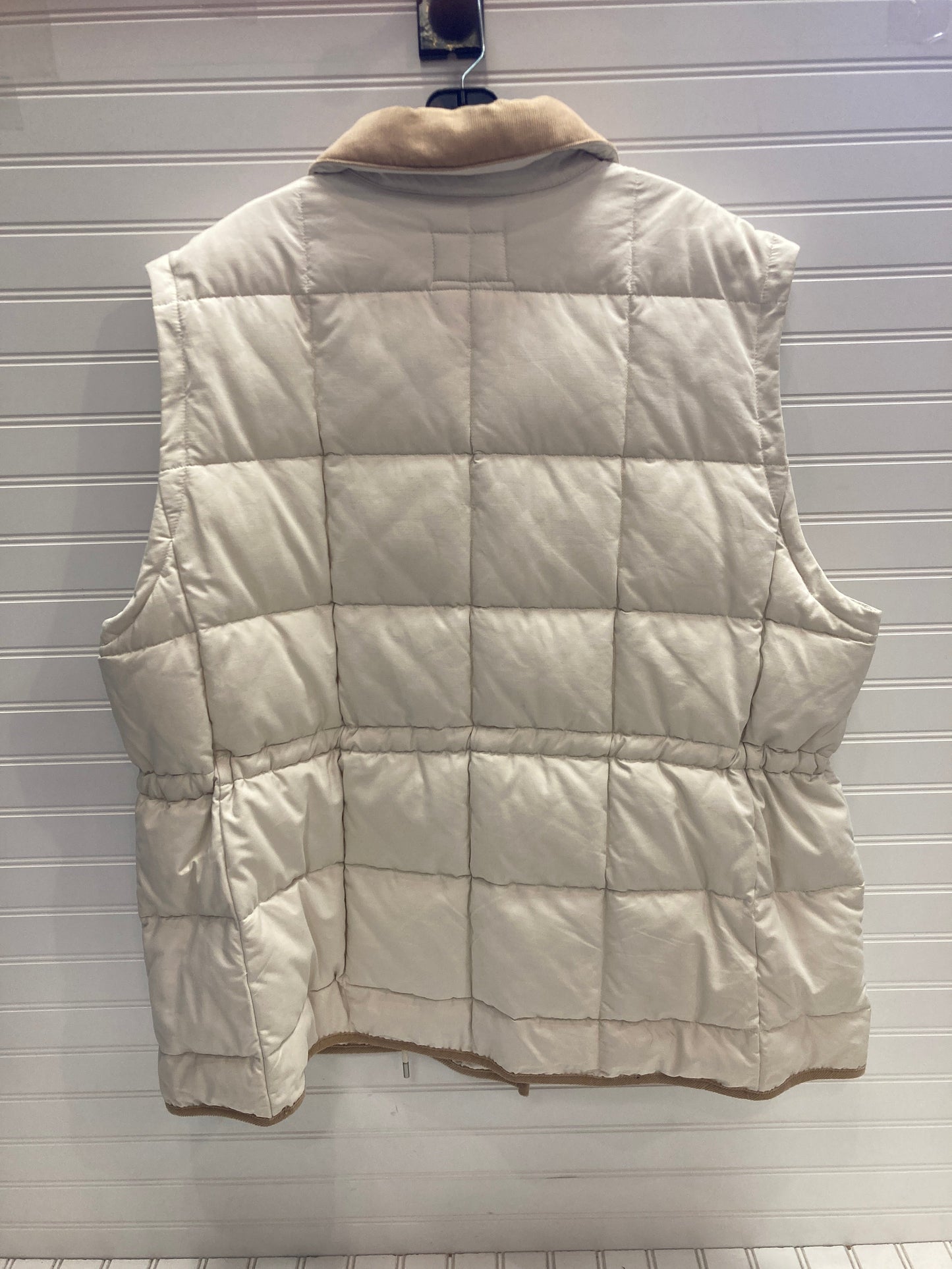 Vest Puffer & Quilted By Banana Republic In Cream & Tan, Size: Xxl