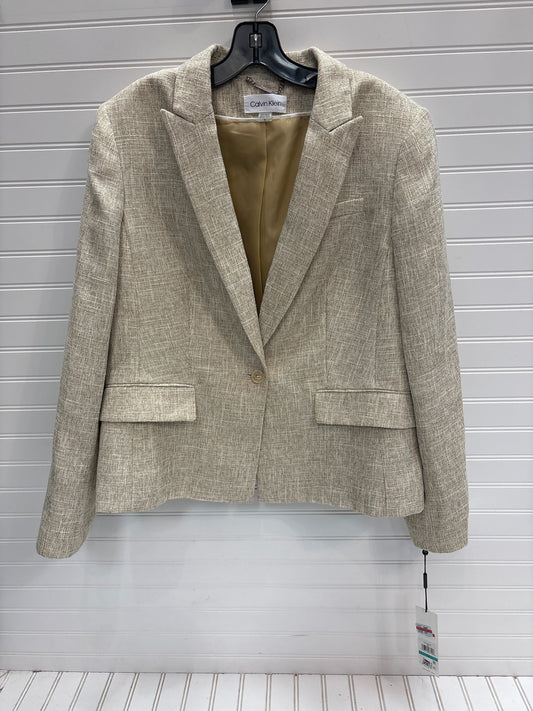 Skirt Suit 2pc By Calvin Klein In Beige, Size: 16