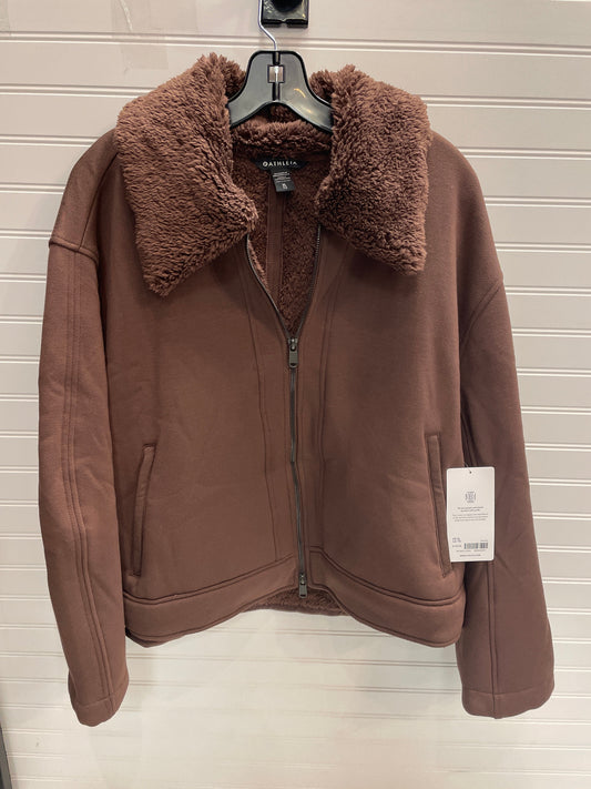 Jacket Faux Fur & Sherpa By Athleta In Brown, Size: Xl