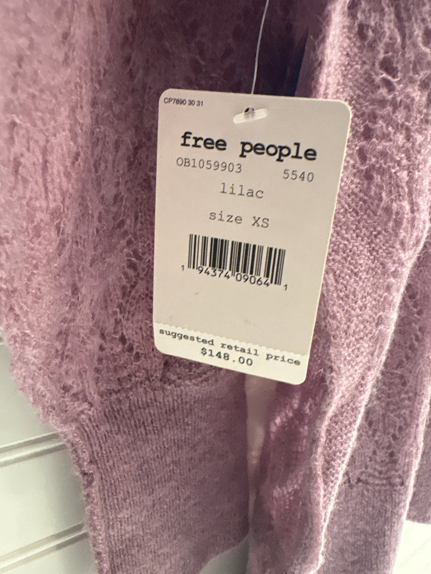 Sweater By Free People In Purple, Size: Xs