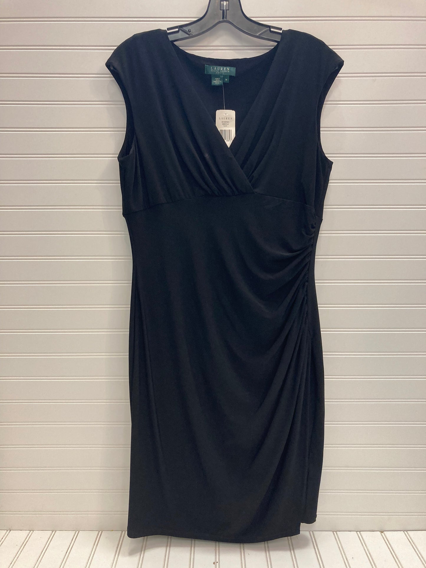 Black Dress Party Short Lauren By Ralph Lauren, Size 14