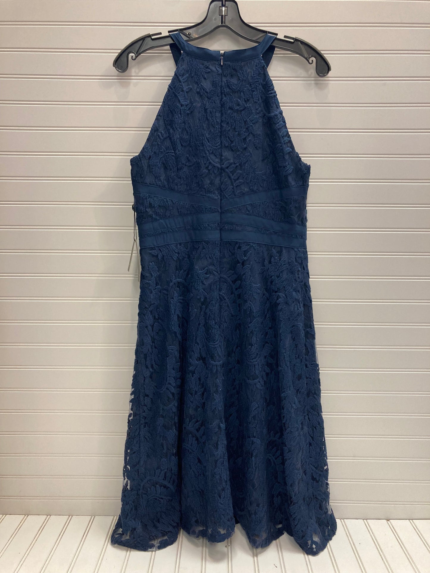 Navy Dress Party Midi Adrianna Papell, Size 8