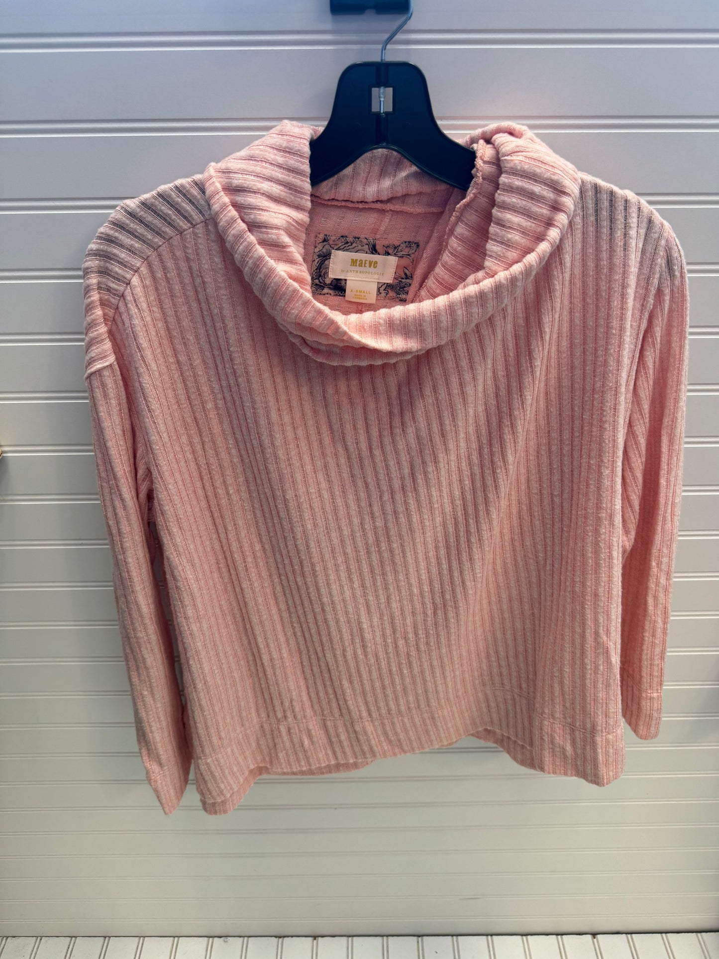 Top Long Sleeve By Maeve In Pink, Size: Xs