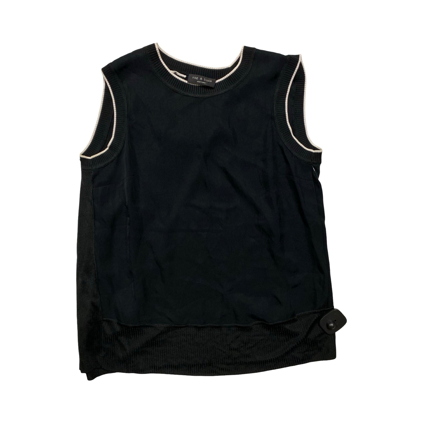 Top Sleeveless By Rag And Bone In Black & White, Size:S
