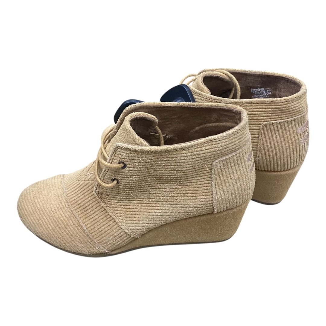 Boots Ankle Heels By Toms In Beige, Size:8.5