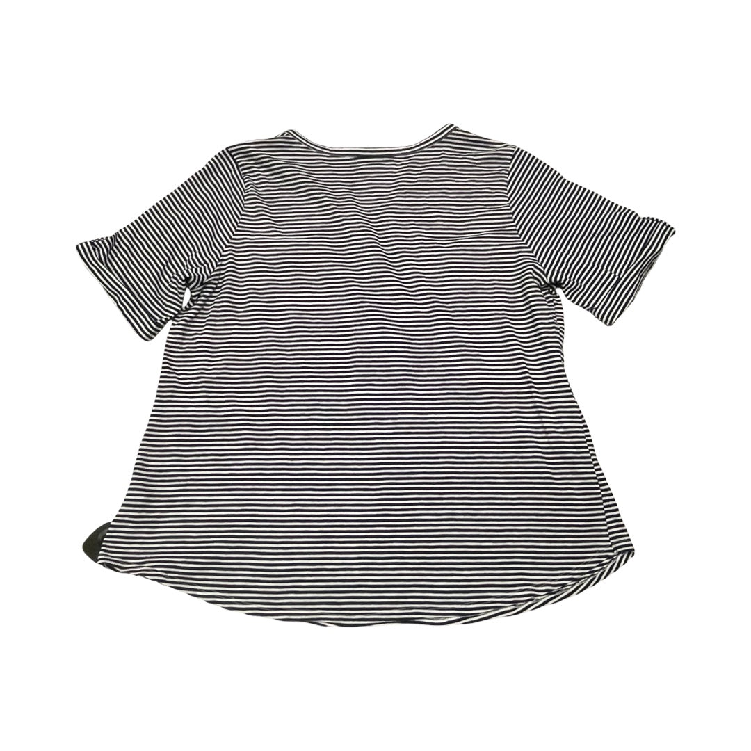 Top Ss By Croft And Barrow In Striped Pattern, Size:1X