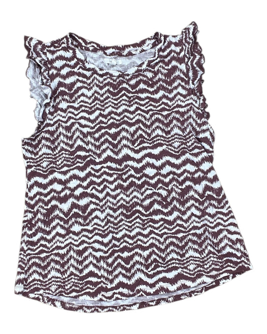 Top Sleeveless By Maurices In Pink & White, Size:M