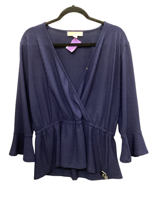 Navy Top Long Sleeve Michael By Michael Kors, Size L