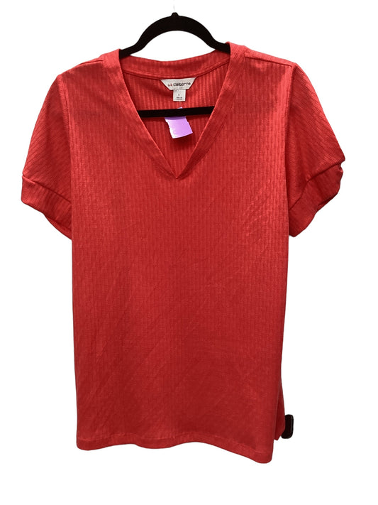 Coral Top Short Sleeve Liz Claiborne, Size L