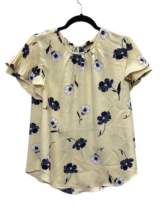 Yellow Top Short Sleeve Ann Taylor, Size L