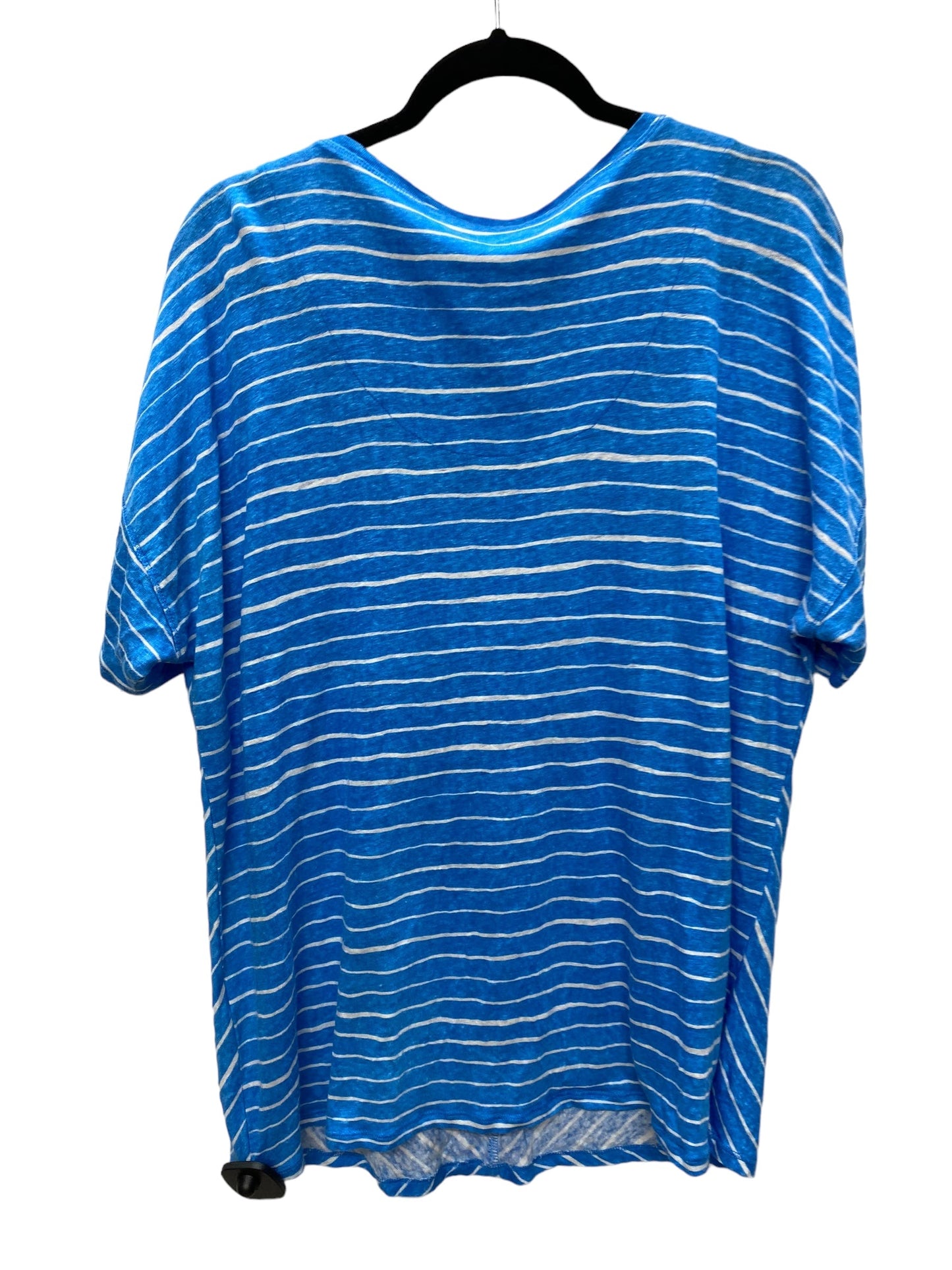 Top Short Sleeve By Chicos In Blue & White, Size: 3