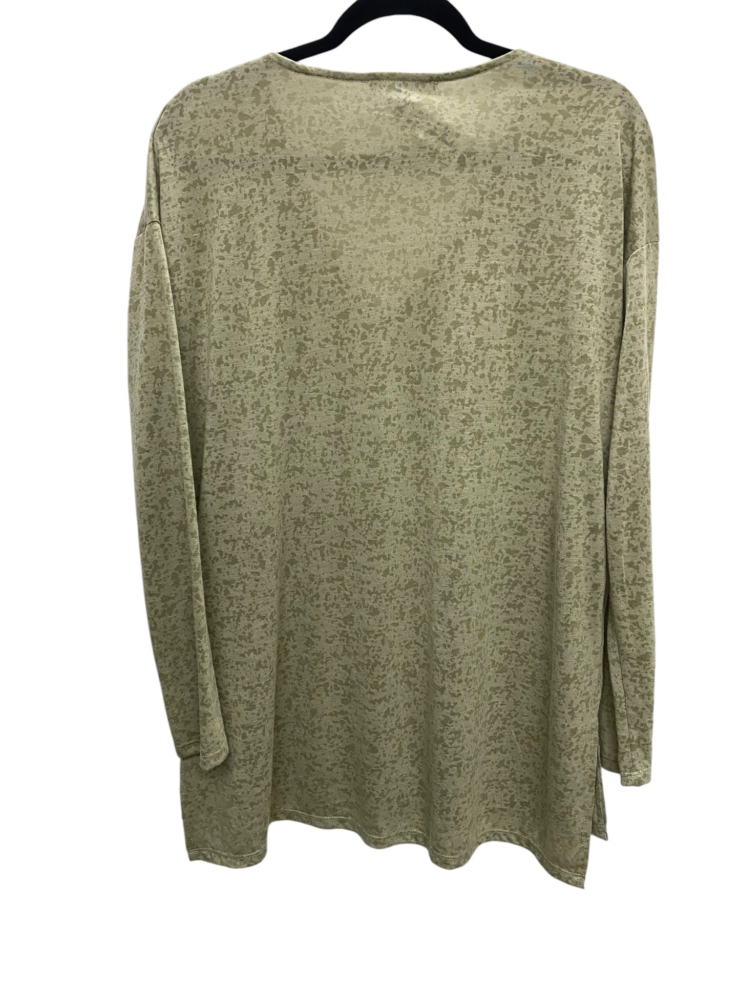 Top Long Sleeve By Inc In Green, Size: L