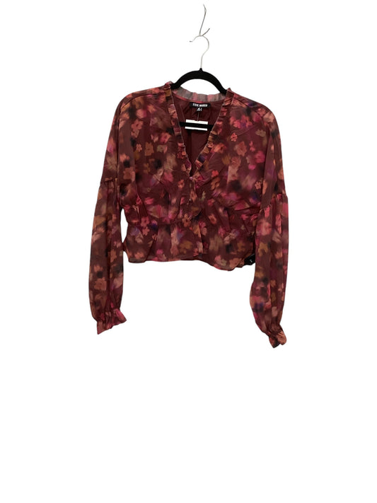 Top Long Sleeve By Steve Madden In Red, Size: S