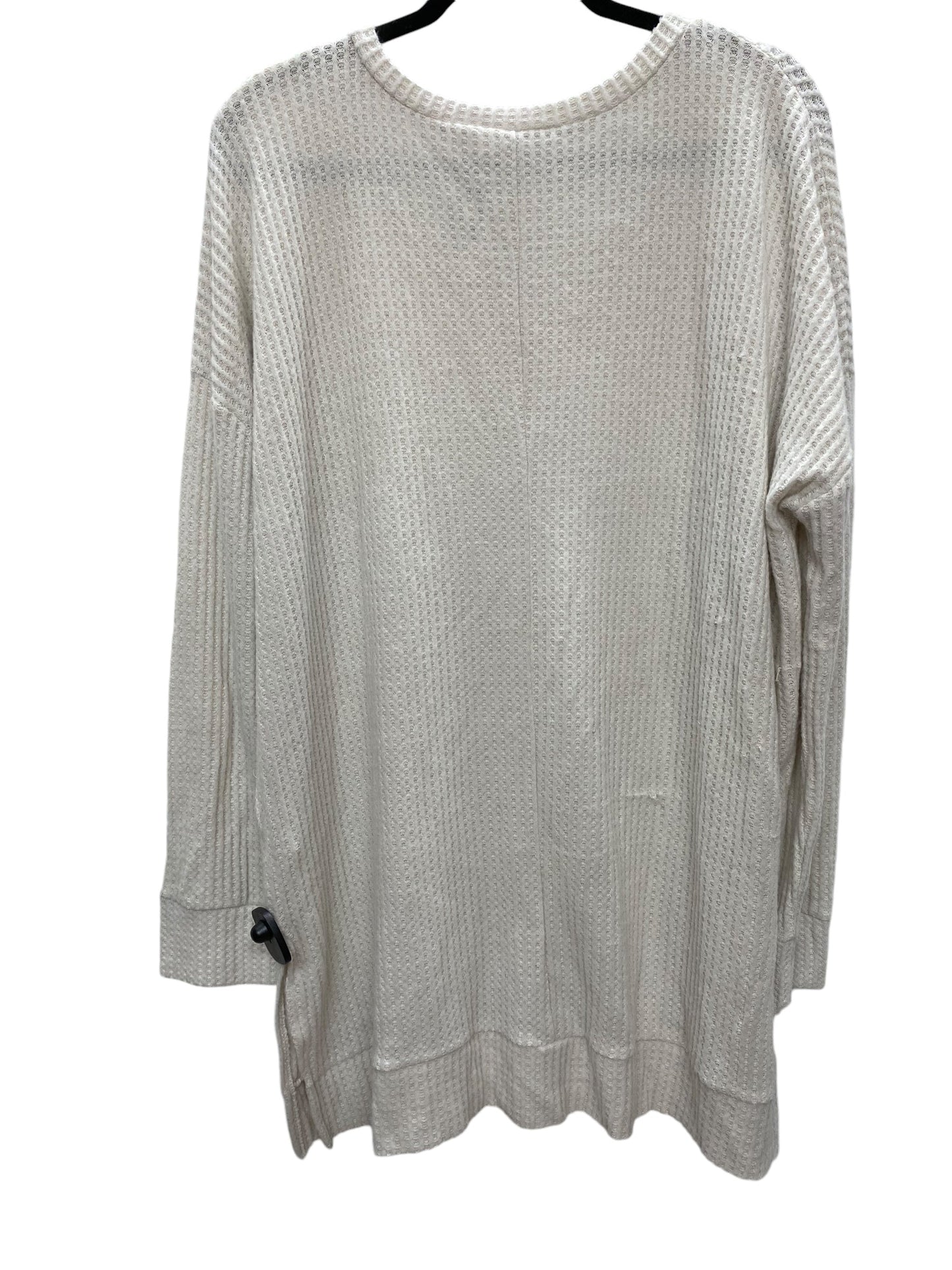 Top Long Sleeve By Zenana Outfitters In Cream, Size: 1x