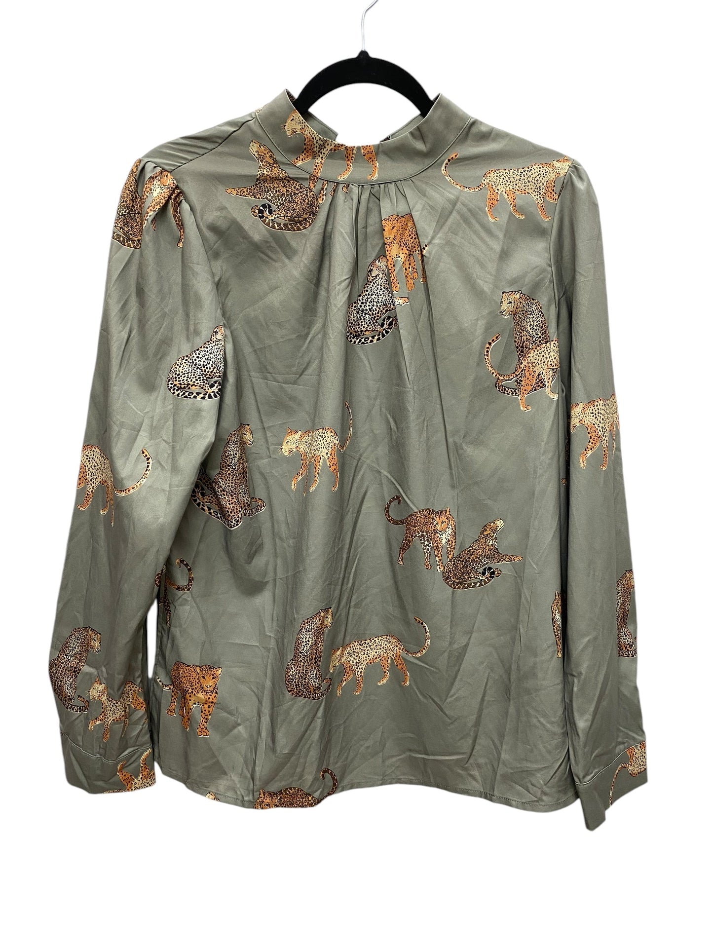 Top Long Sleeve By Shein In Green, Size: M