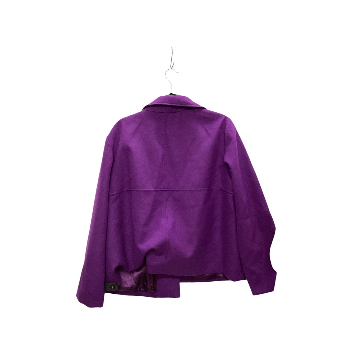 Coat Peacoat By Chicos In Purple, Size: Xxl