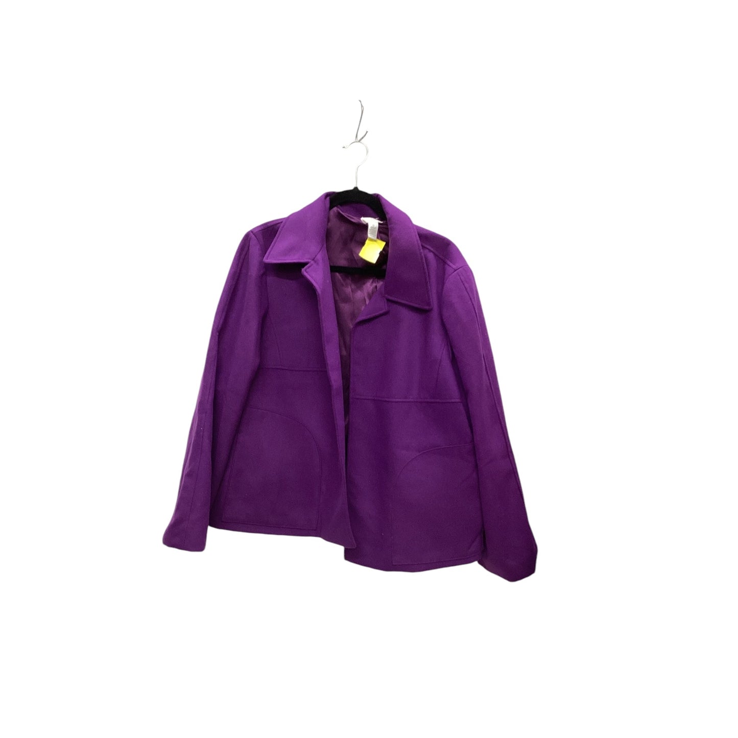 Coat Peacoat By Chicos In Purple, Size: Xxl