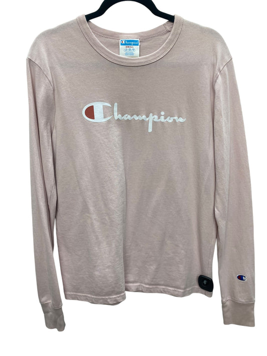 Top Long Sleeve Basic By Champion In Pink, Size: S