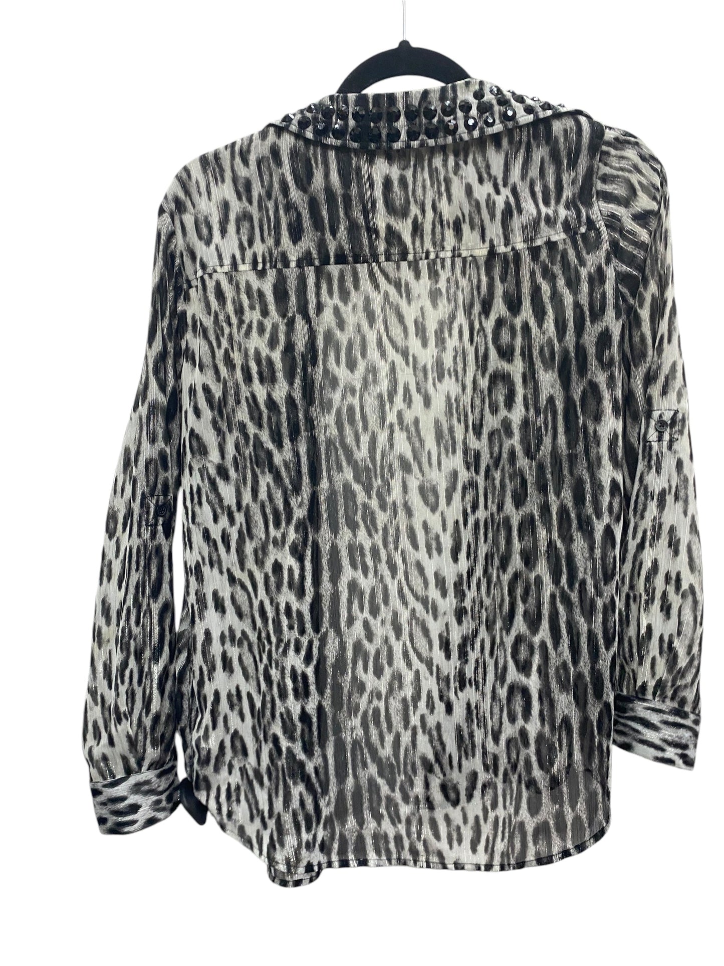 Top Long Sleeve By Michael By Michael Kors In Animal Print, Size: Xs