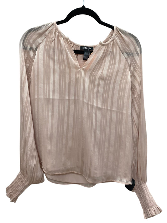 Top Long Sleeve By Express In Pink, Size: S