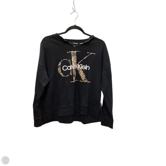 Sweatshirt Crewneck By Calvin Klein In Black, Size: M