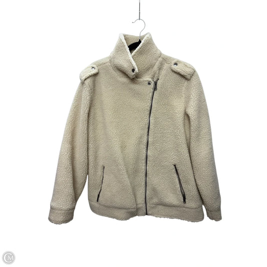 Jacket Faux Fur & Sherpa By New Look In Cream, Size: 1x